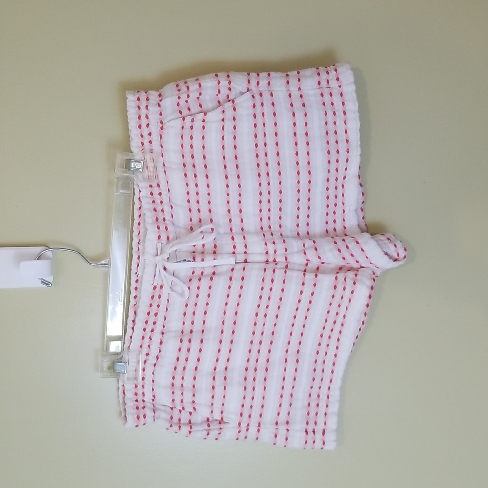 Lou & Grey Shorts By Loft White with Orange Stitching Size Medium